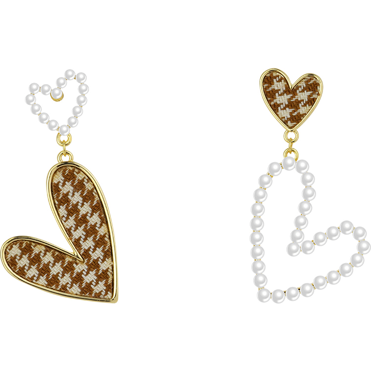 1 Pair Sweet Heart Shape Plating Alloy Gold Plated Drop Earrings display picture 1