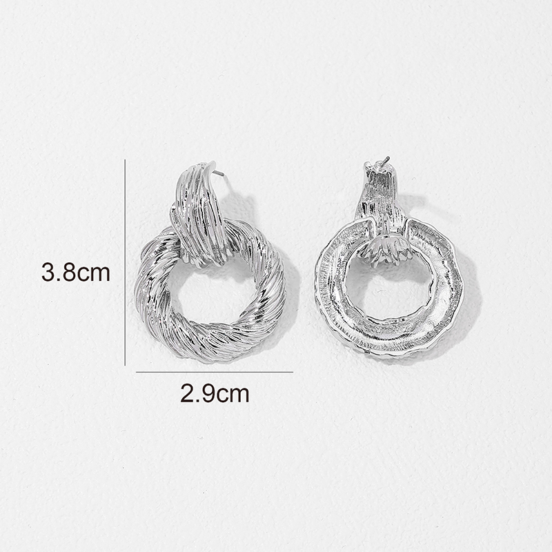 1 Pièce Style Vintage Forme De Cœur Placage Alliage Boucles D'oreilles display picture 6