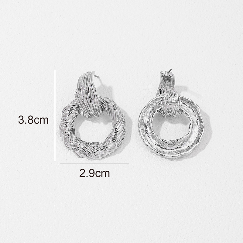 1 Piece Vintage Style Heart Shape Plating Alloy Drop Earrings display picture 6