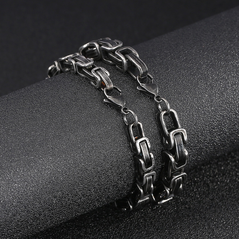 Punk Geometric Titanium Steel Men's Bracelets display picture 6