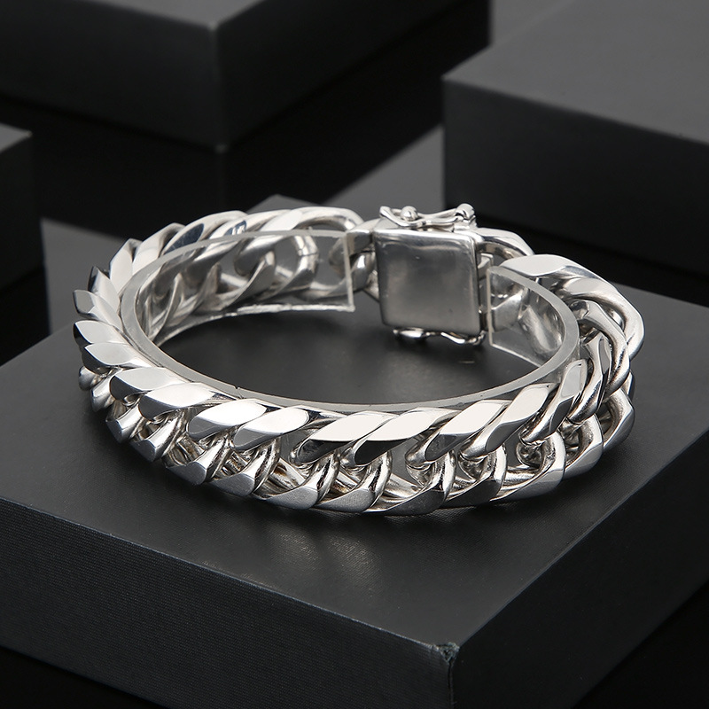 Rock Punk Geometric Titanium Steel Men's Bracelets Necklace display picture 3