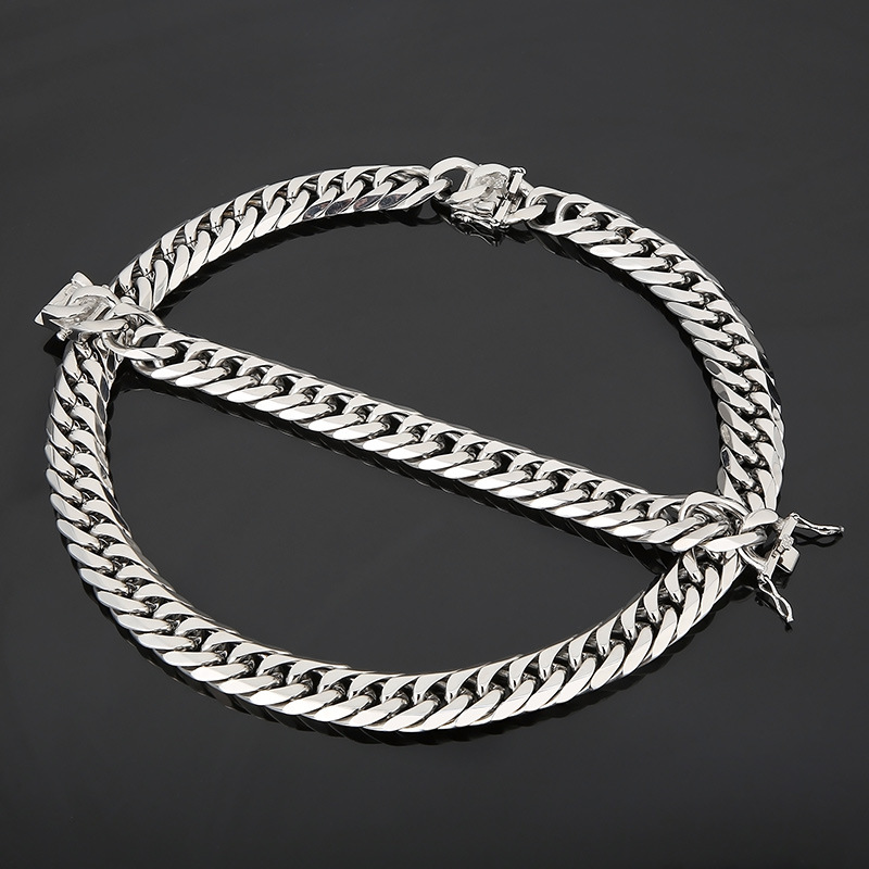 Rock Punk Geometric Titanium Steel Men's Bracelets Necklace display picture 4