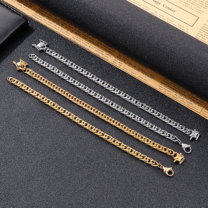 Simple Style Classic Style Solid Color Titanium Steel Chain Necklace display picture 2