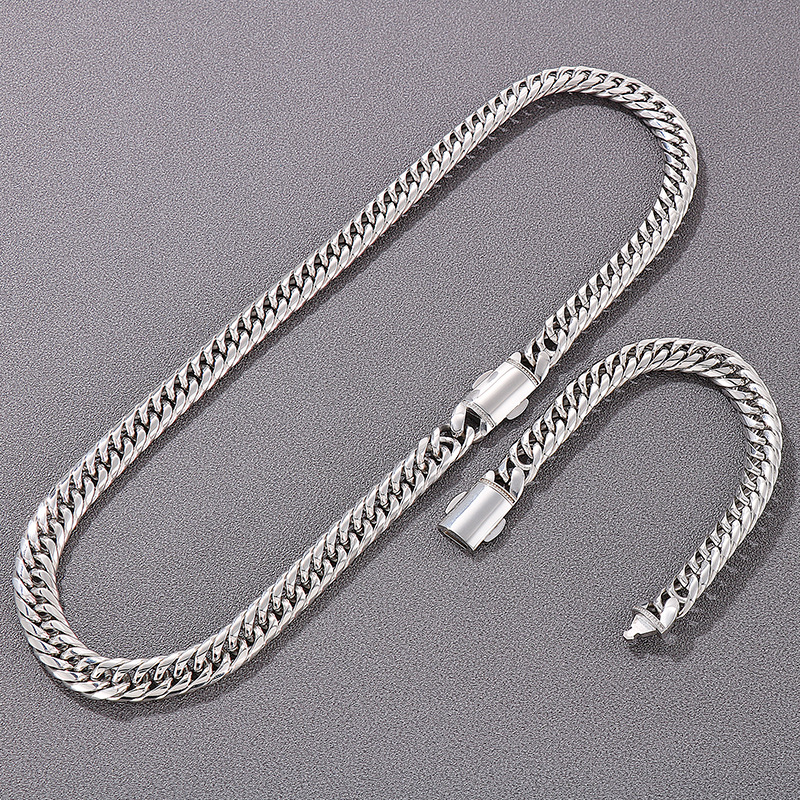 Simple Style Classic Style Solid Color Titanium Steel Chain Necklace display picture 3