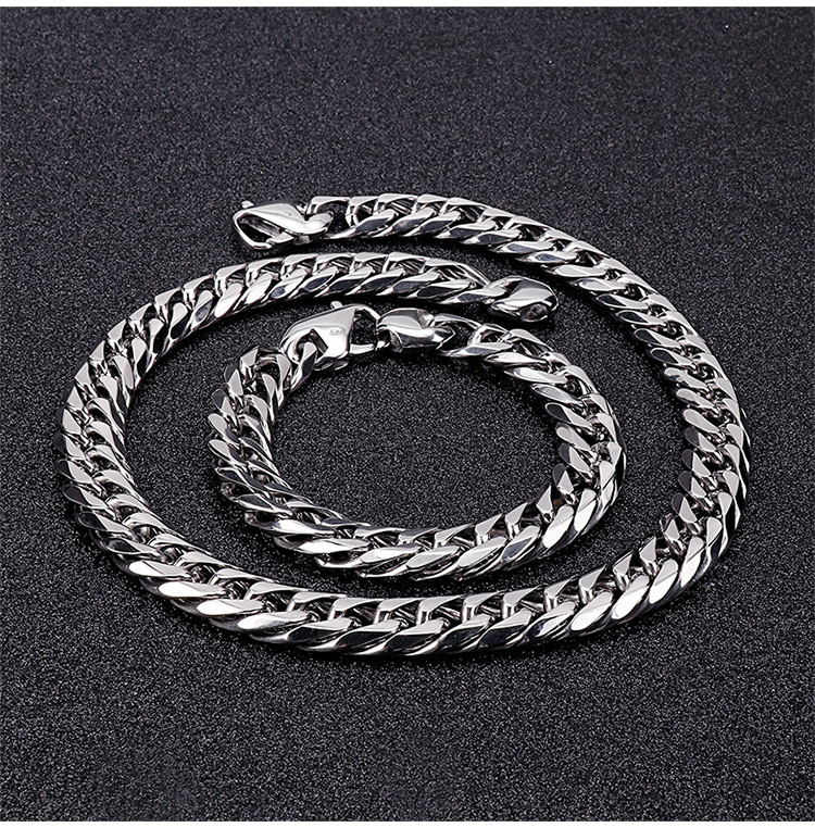 Rock Streetwear Geometric Stainless Steel Men's Bracelets Necklace display picture 1