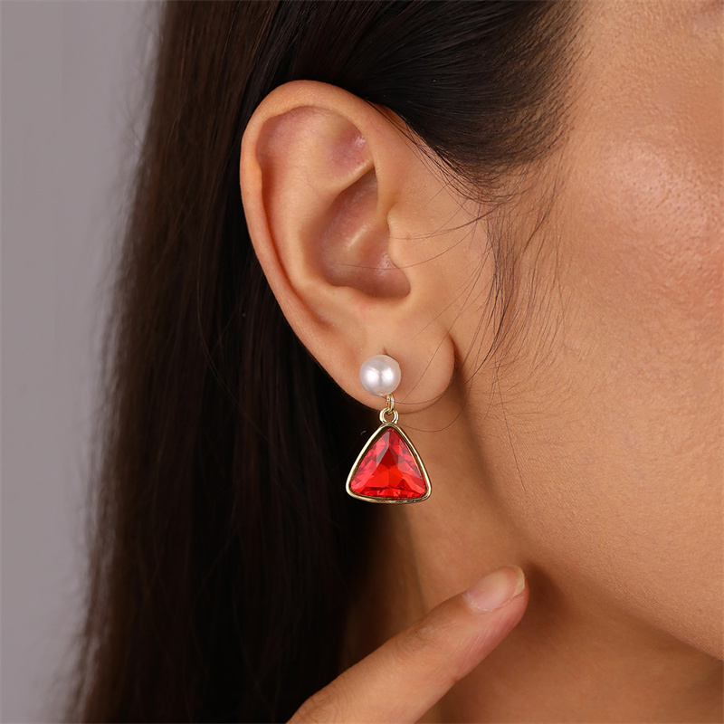 1 Pair Elegant Cute Star Heart Shape Inlay Alloy Rhinestones Drop Earrings display picture 20