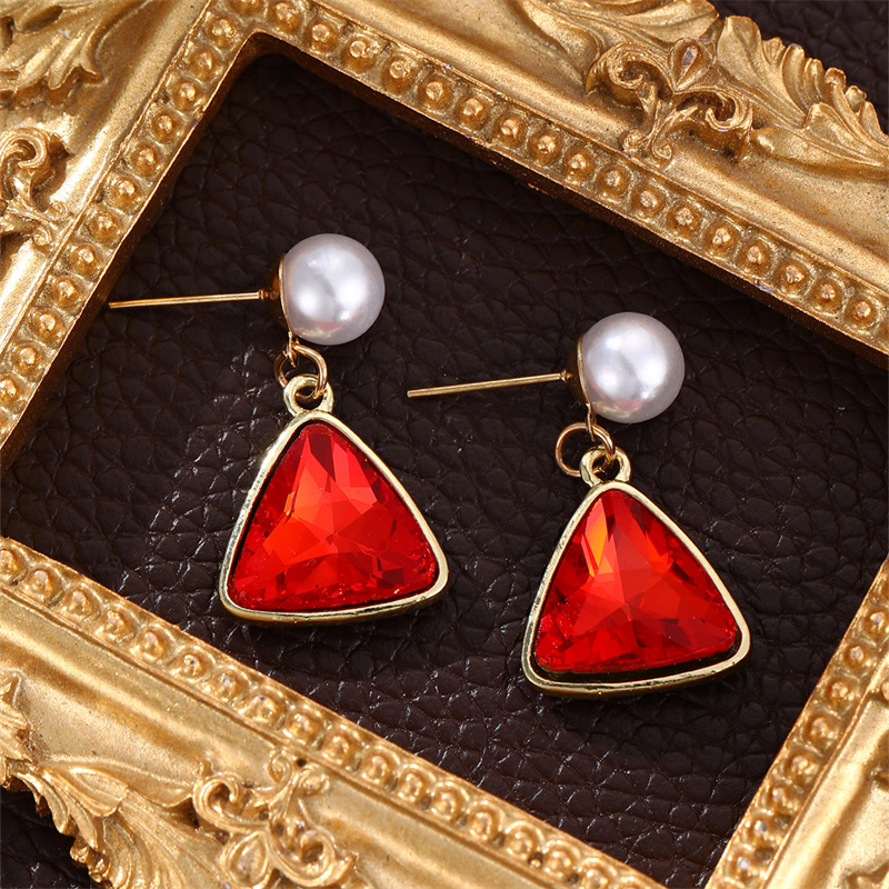 1 Pair Elegant Cute Star Heart Shape Inlay Alloy Rhinestones Drop Earrings display picture 21