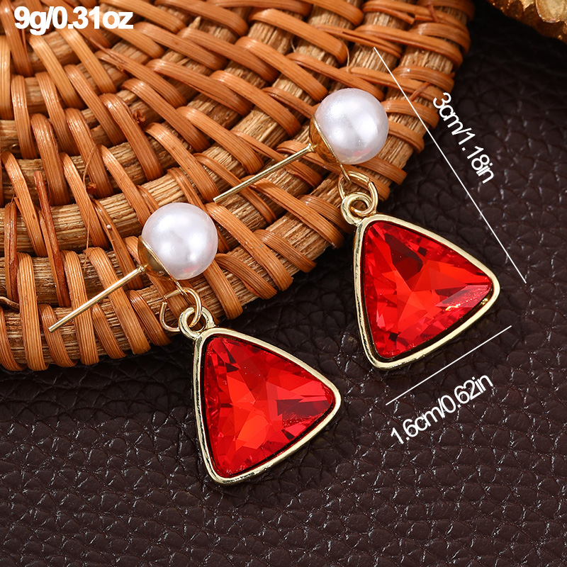 1 Pair Elegant Cute Star Heart Shape Inlay Alloy Rhinestones Drop Earrings display picture 24