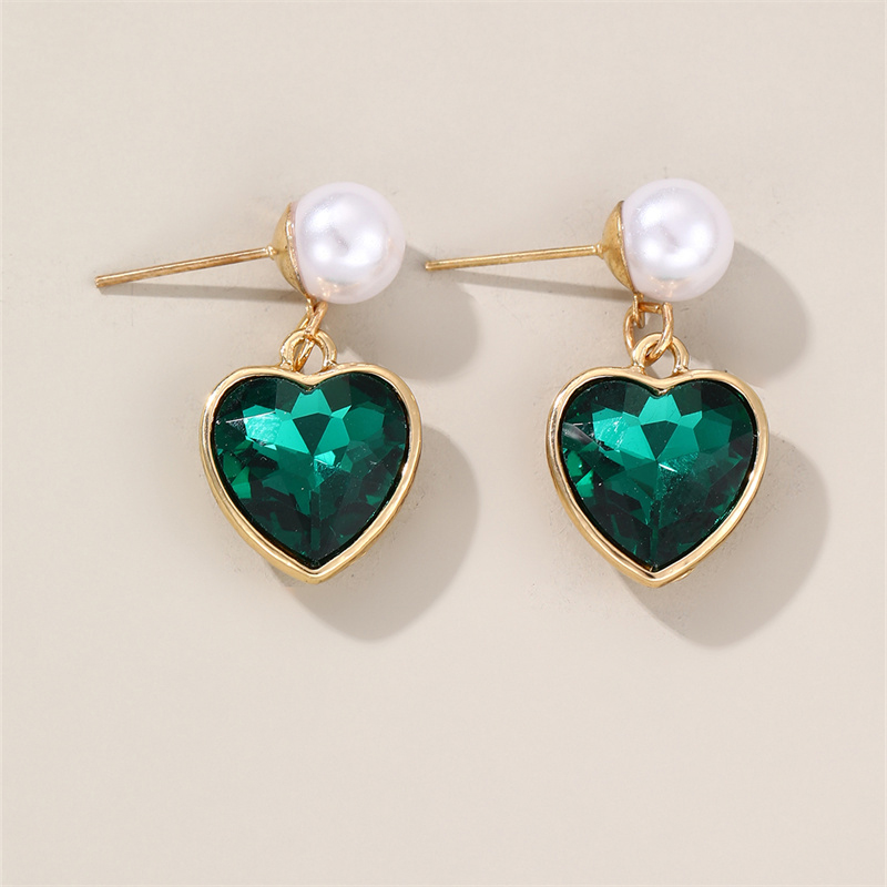 1 Pair Elegant Cute Star Heart Shape Inlay Alloy Rhinestones Drop Earrings display picture 34