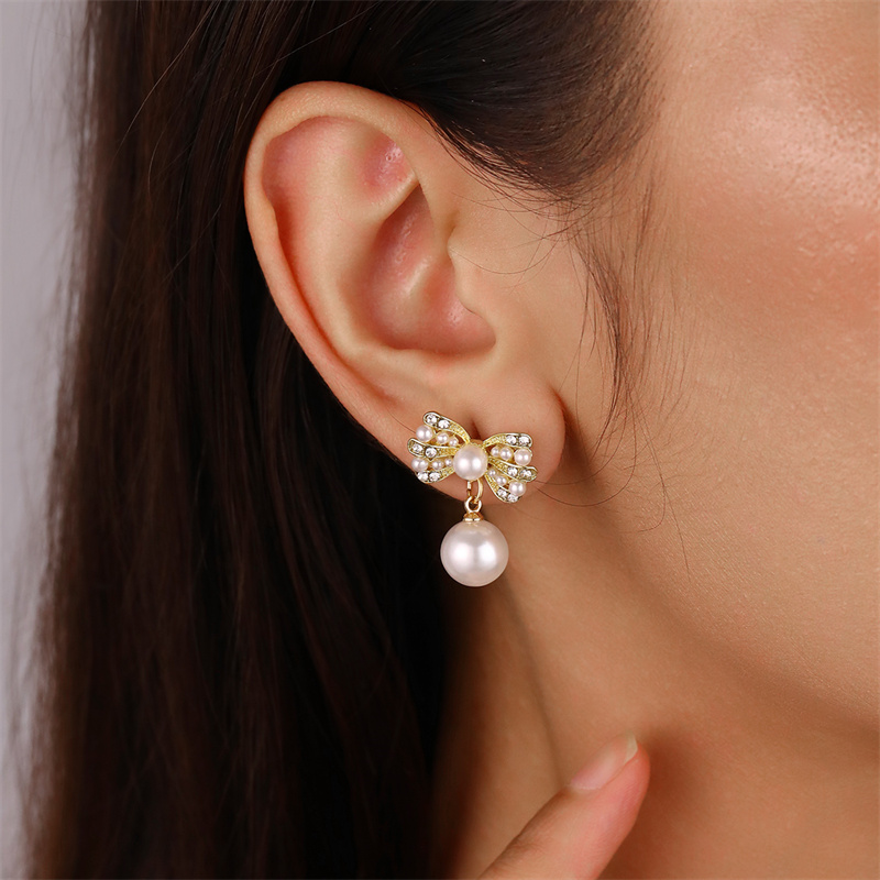 1 Pair Elegant Cute Star Heart Shape Inlay Alloy Rhinestones Drop Earrings display picture 38