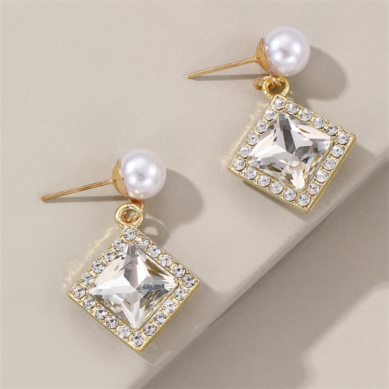 1 Pair Elegant Cute Star Heart Shape Inlay Alloy Rhinestones Drop Earrings display picture 45