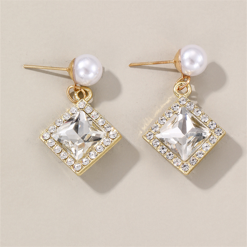 1 Pair Elegant Cute Star Heart Shape Inlay Alloy Rhinestones Drop Earrings display picture 47