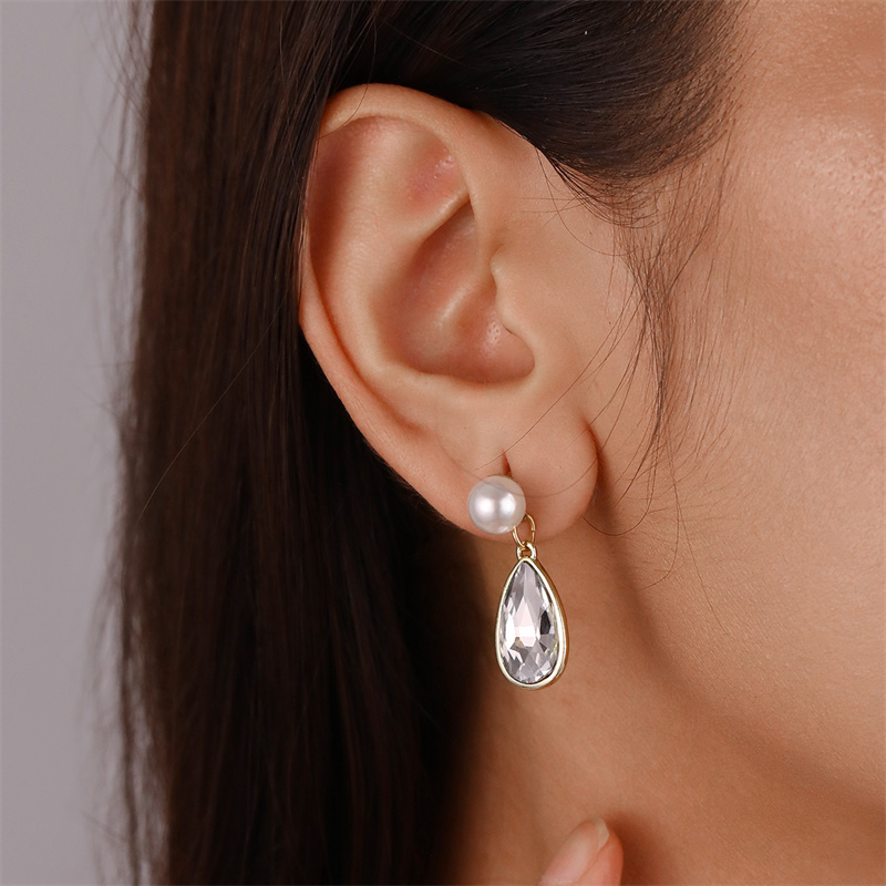1 Pair Elegant Cute Star Heart Shape Inlay Alloy Rhinestones Drop Earrings display picture 50