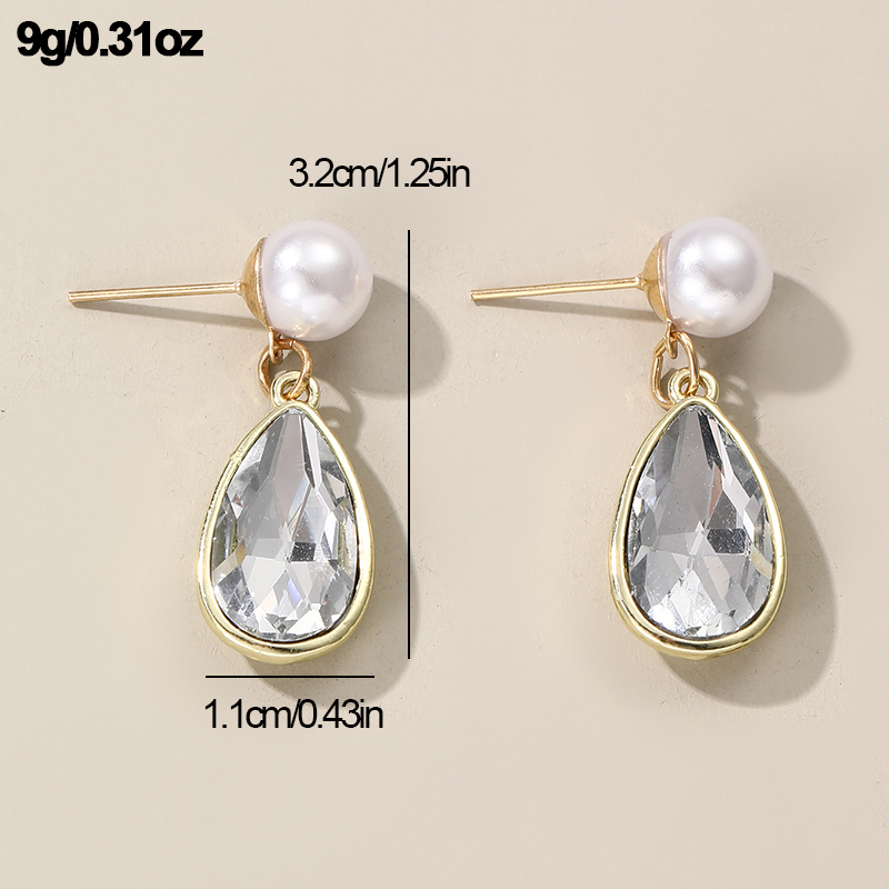 1 Pair Elegant Cute Star Heart Shape Inlay Alloy Rhinestones Drop Earrings display picture 54