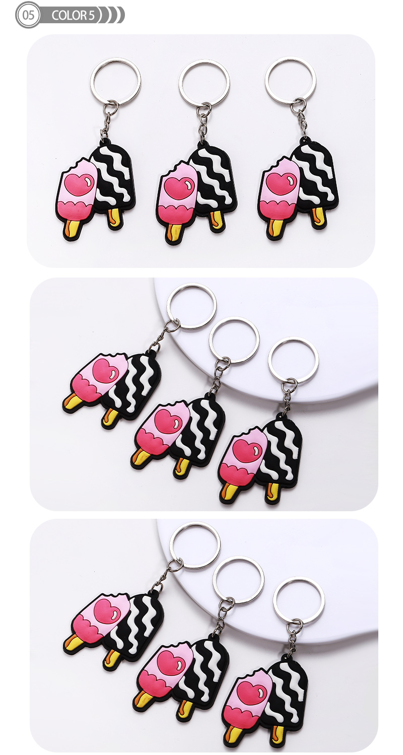 Simple Style Hamburger French Fries Pvc Epoxy Keychain display picture 5
