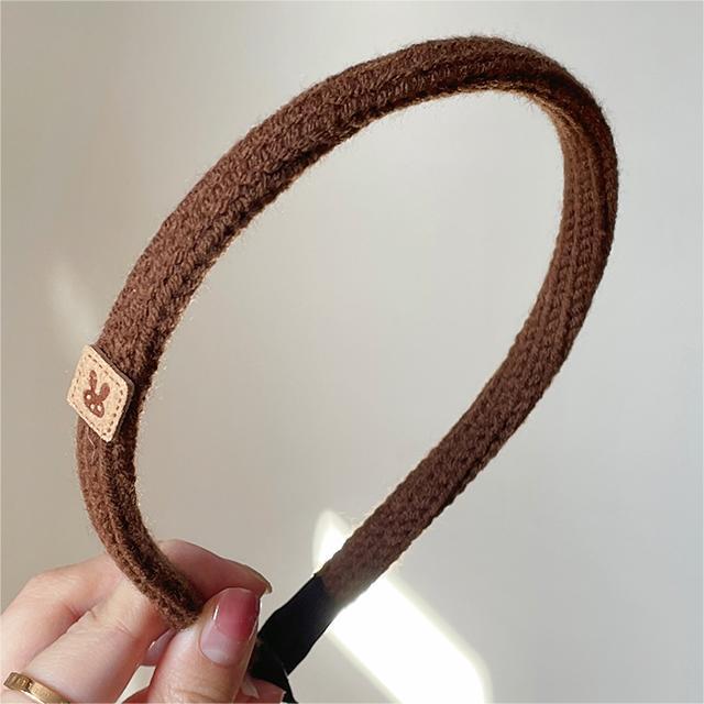 Décontractée De Base Style Coréen Lapin Couleur Unie En Tissu Tricoter Bande De Cheveux display picture 1