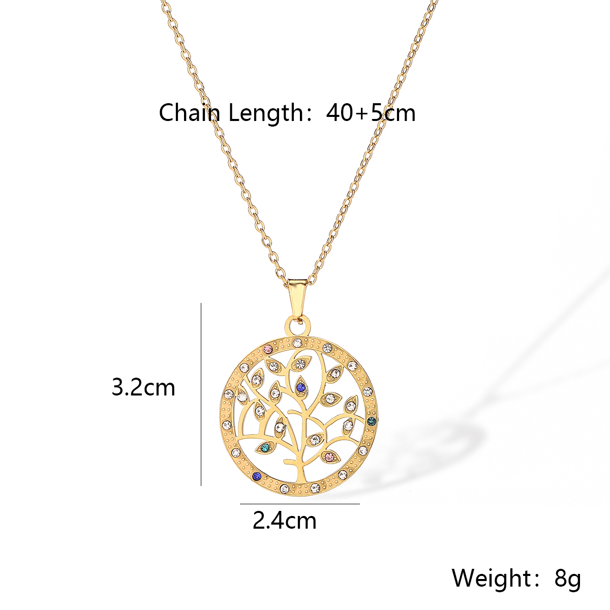 Titanium Steel 18K Gold Plated Simple Style Plating Inlay Heart Shape Zircon Pendant Necklace display picture 2