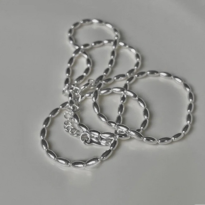 Einfacher Stil Pendeln Einfarbig Sterling Silber Überzug Versilbert Halskette display picture 1