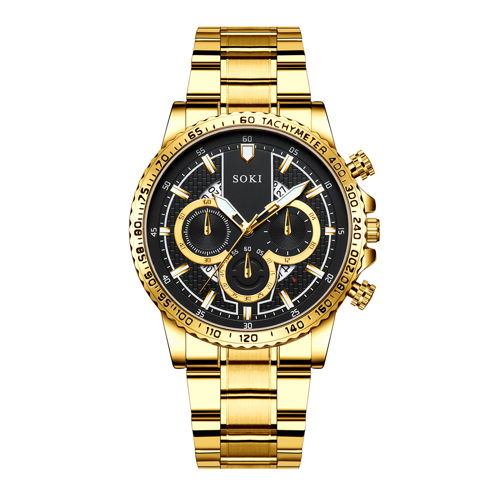 Décontractée Bloc De Couleur Boucle Quartz Hommes De Montres display picture 5