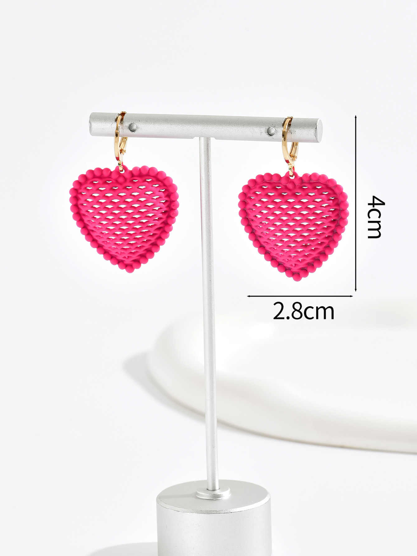 1 Pair Cute Sweet Heart Shape Alloy Drop Earrings display picture 1