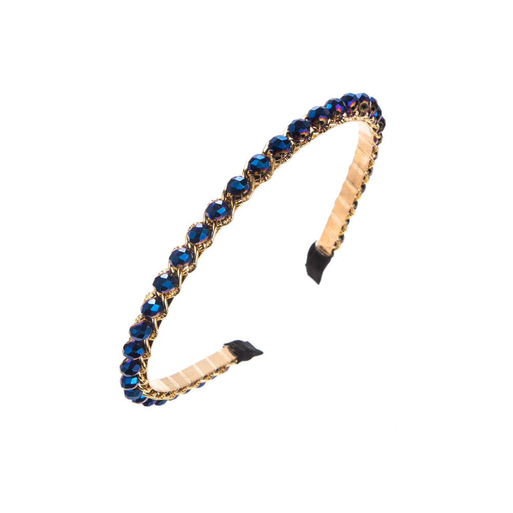 Elegant Luxurious Solid Color Alloy Plating Inlay Crystal Hair Band display picture 10