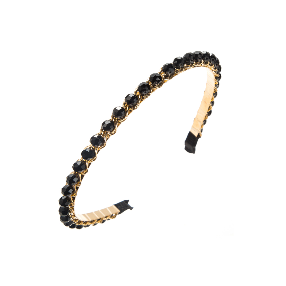 Elegant Luxurious Solid Color Alloy Plating Inlay Crystal Hair Band display picture 11