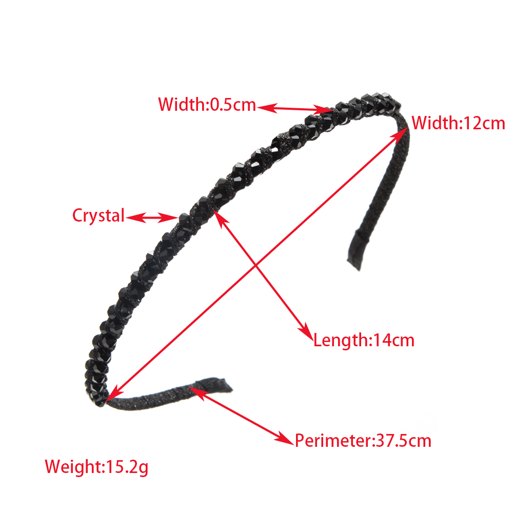 Casual Round Alloy Crystal Hair Band display picture 1
