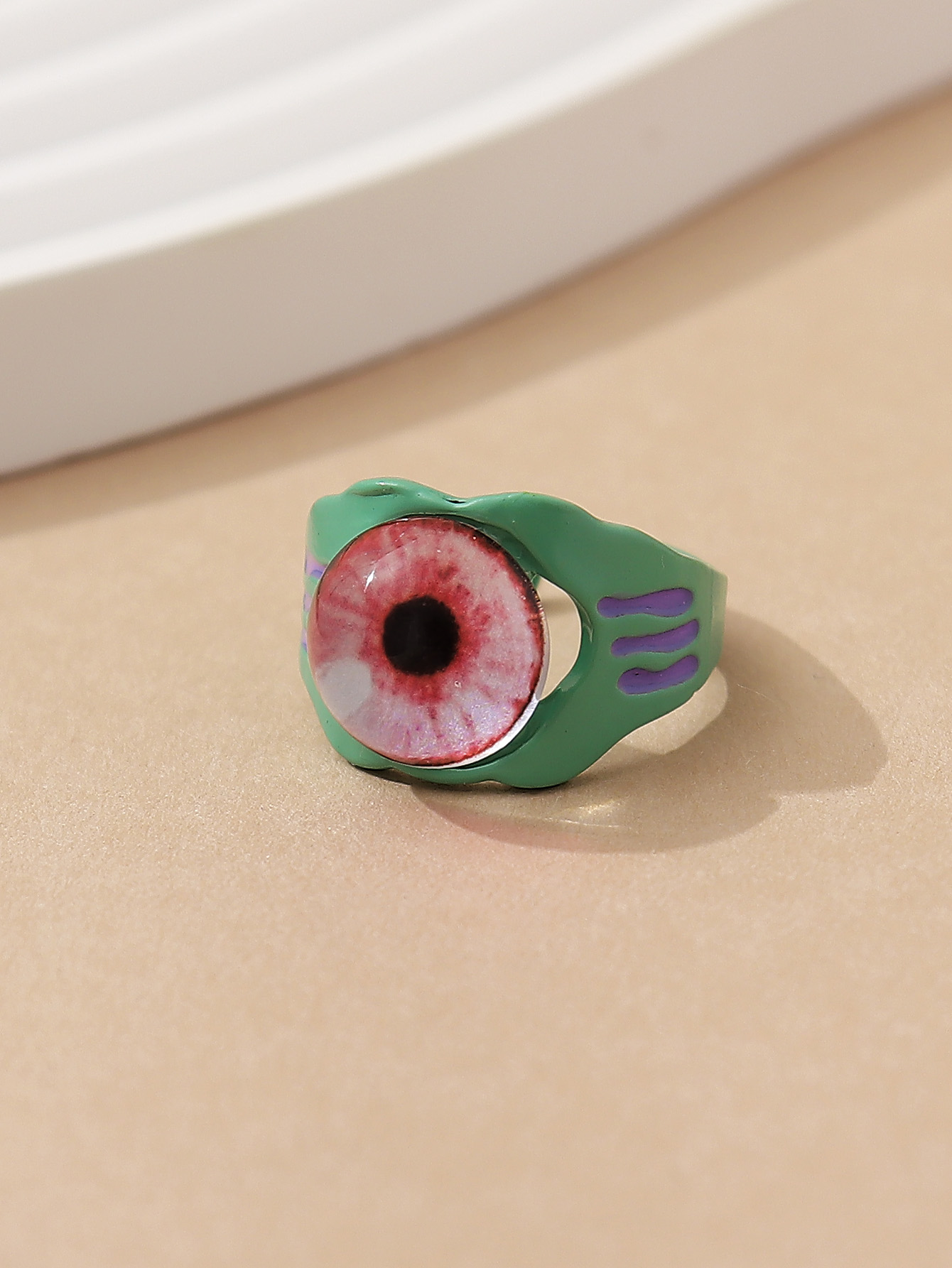 Vintage Style Funny Eye Resin Synthetic Resin Alloy Wholesale Open Rings display picture 9