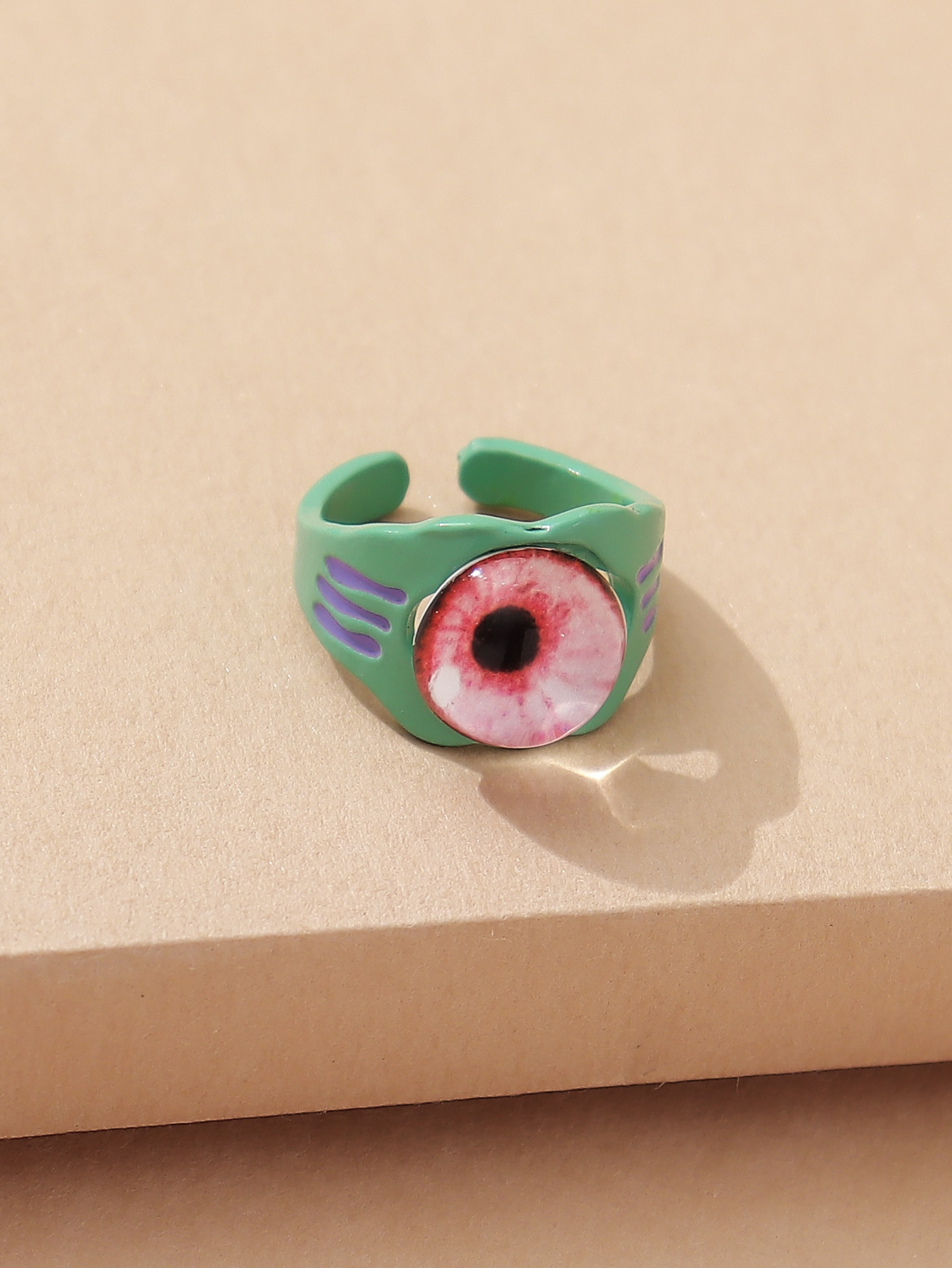 Vintage Style Funny Eye Resin Synthetic Resin Alloy Wholesale Open Rings display picture 11