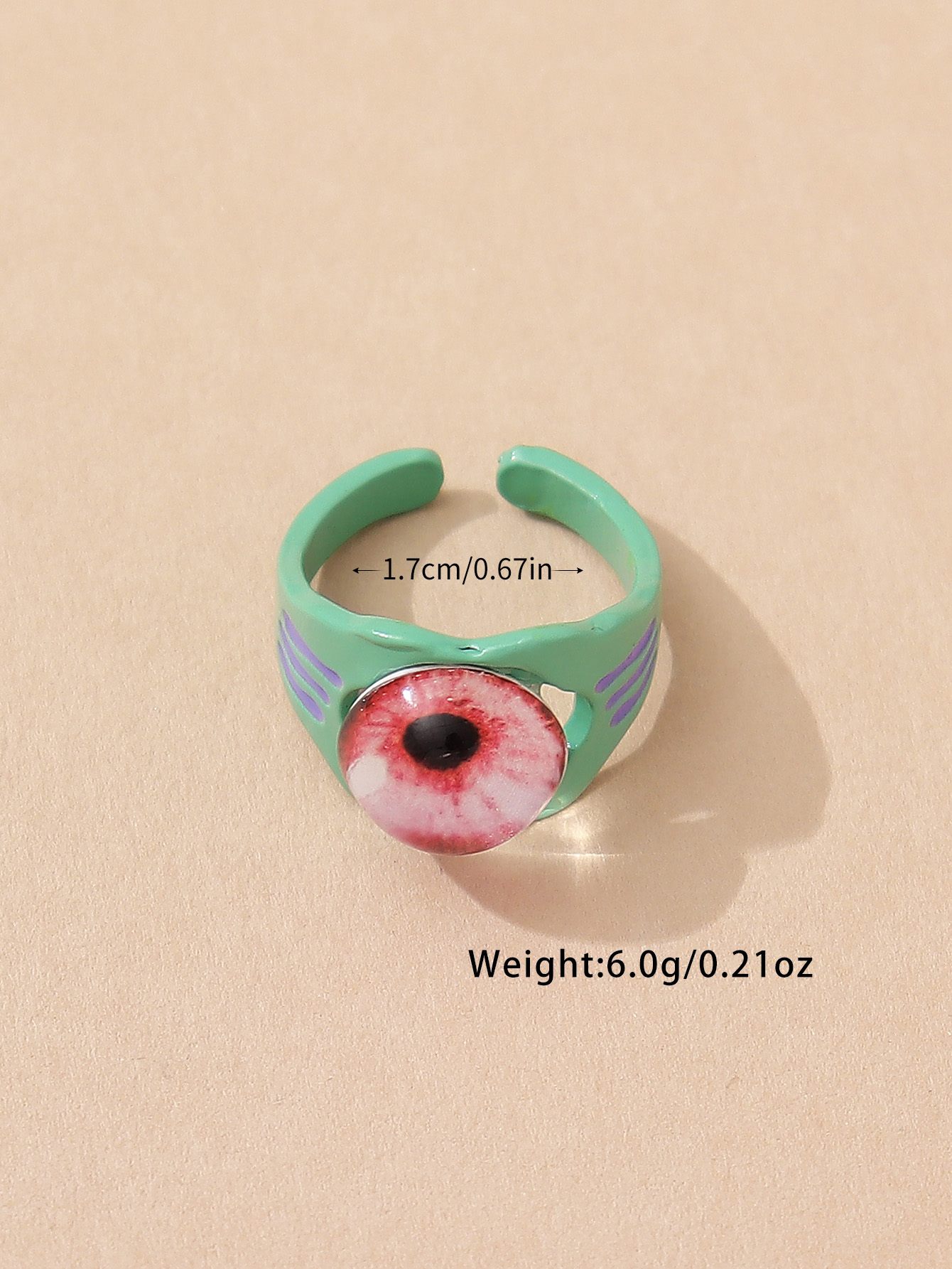 Vintage Style Funny Eye Resin Synthetic Resin Alloy Wholesale Open Rings display picture 12