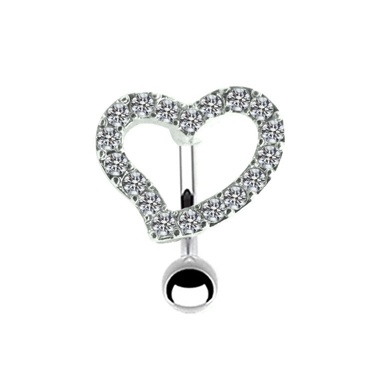 Elegant Hawaiian Tropical Coconut Heart Shape Bow Knot Stainless Steel Alloy Copper Plating Inlay Rhinestones White Gold Plated Gold Plated Belly Ring display picture 3