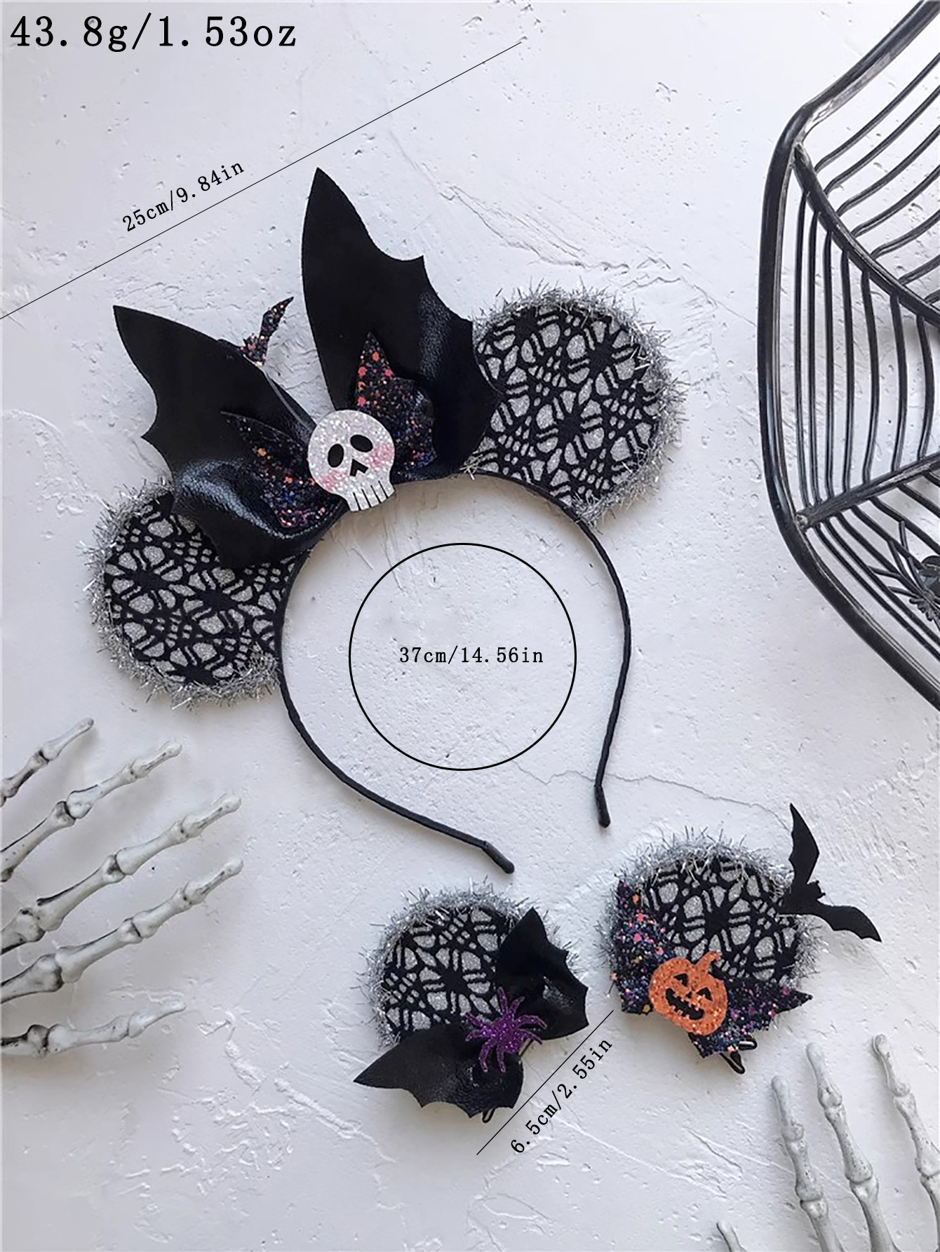 Funny Pumpkin Moon Bat Synthetic Resin Halloween Women's Jewelry Set display picture 9