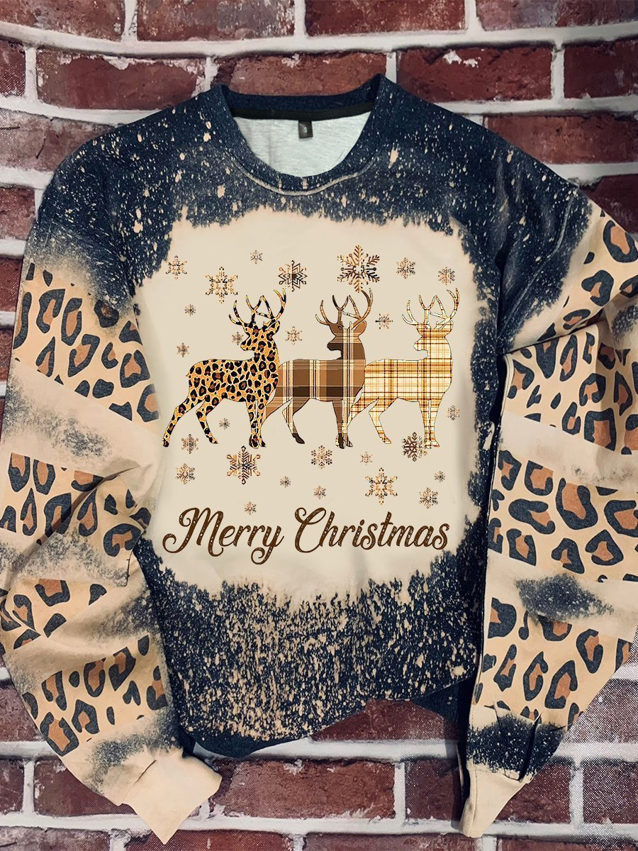 Unisexo Sudadera Manga Larga Sudaderas Con Capucha Y Sudaderas Impresión Moda Árbol De Navidad Papá Noel display picture 9