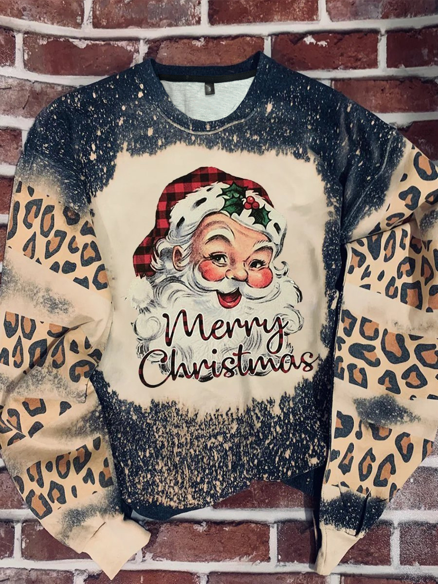 Unisexo Sudadera Manga Larga Sudaderas Con Capucha Y Sudaderas Impresión Moda Árbol De Navidad Papá Noel display picture 11