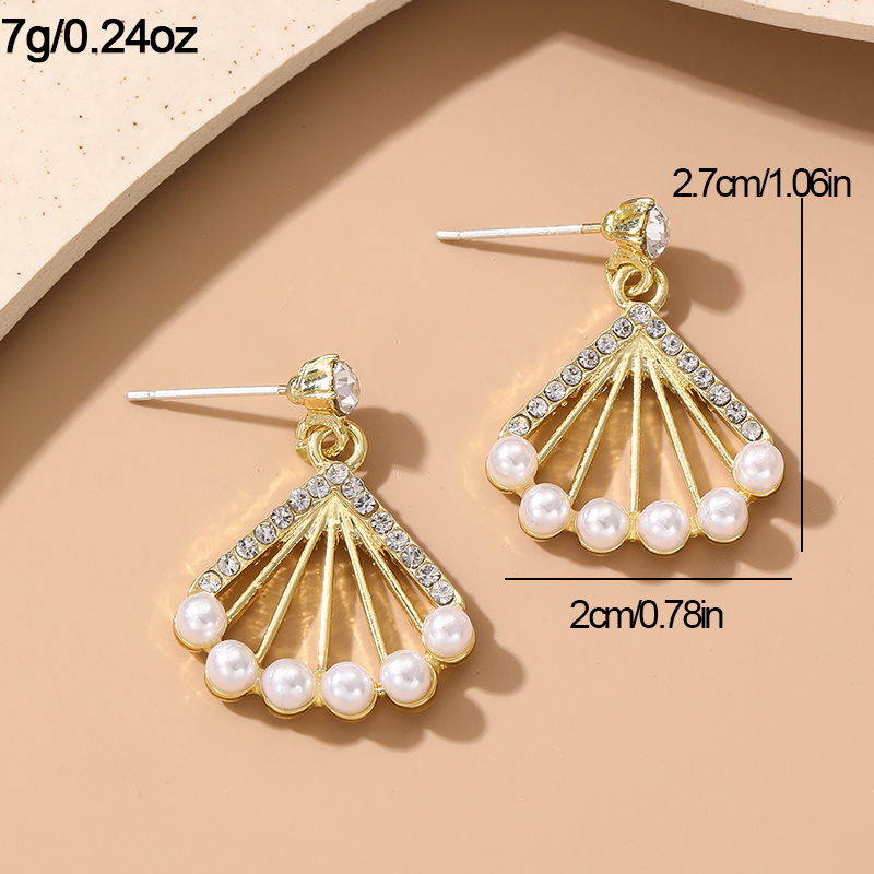 1 Pair Cute Sweet Heart Shape Butterfly Beaded Hollow Out Alloy Ear Studs display picture 12