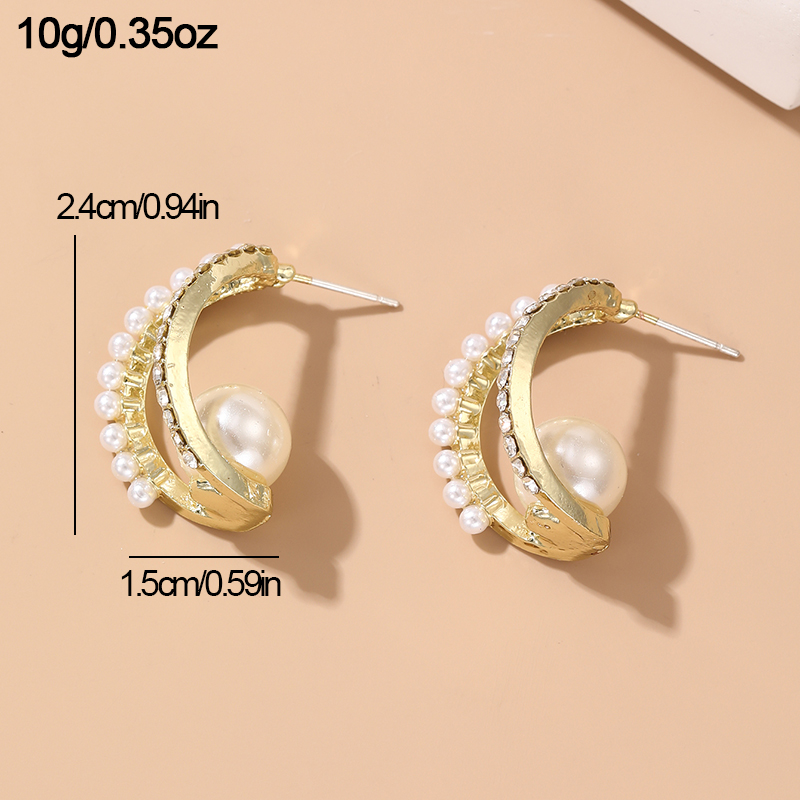 1 Pair Cute Sweet Heart Shape Butterfly Beaded Hollow Out Alloy Ear Studs display picture 18