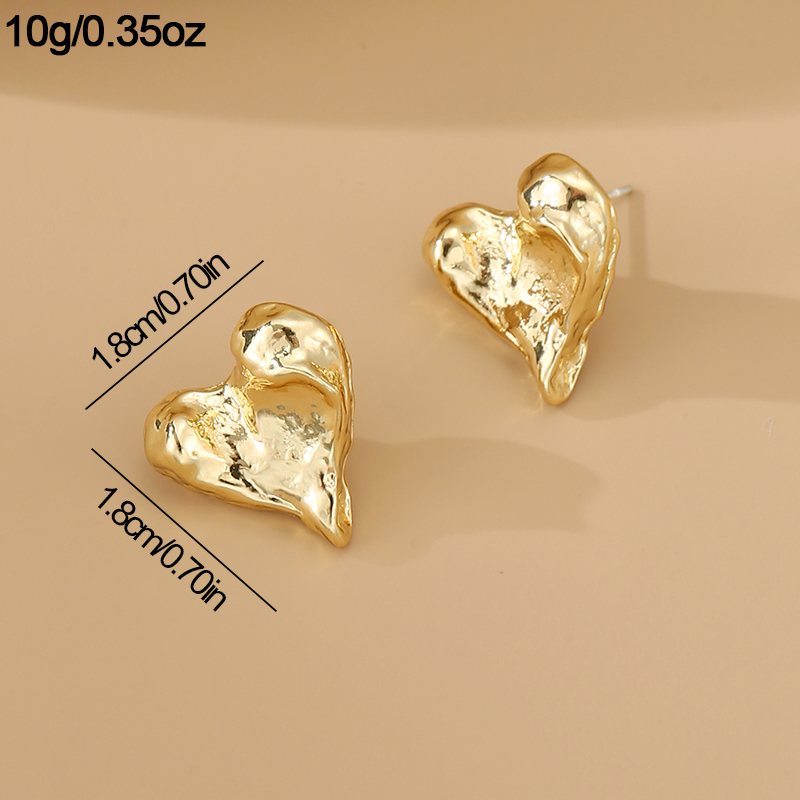 1 Pair Cute Sweet Heart Shape Butterfly Beaded Hollow Out Alloy Ear Studs display picture 72