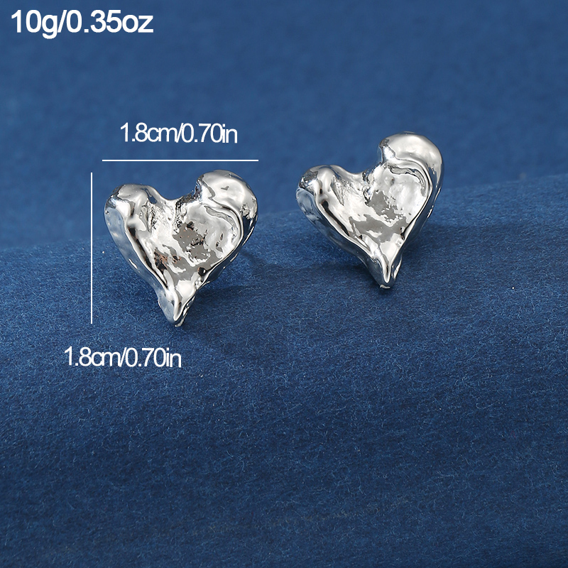 1 Pair Cute Sweet Heart Shape Butterfly Beaded Hollow Out Alloy Ear Studs display picture 78