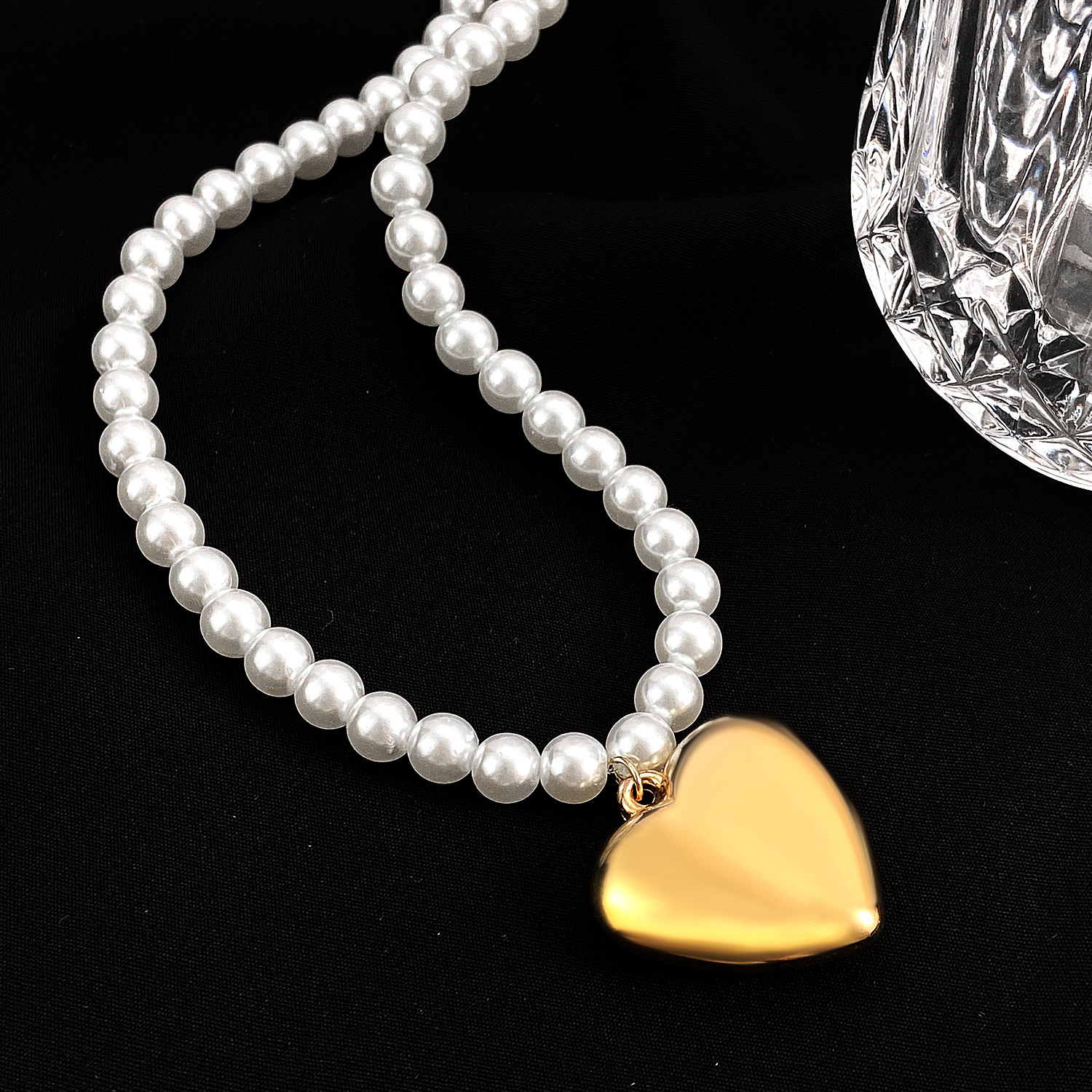 Elegante Forma De Corazón Perla De Imitación Aleación Mujeres Cinturones De Cadena display picture 4