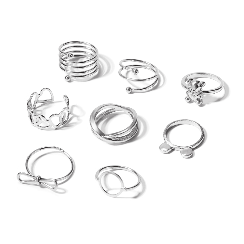 Simple Style Heart Shape Alloy Wholesale Open Rings display picture 1