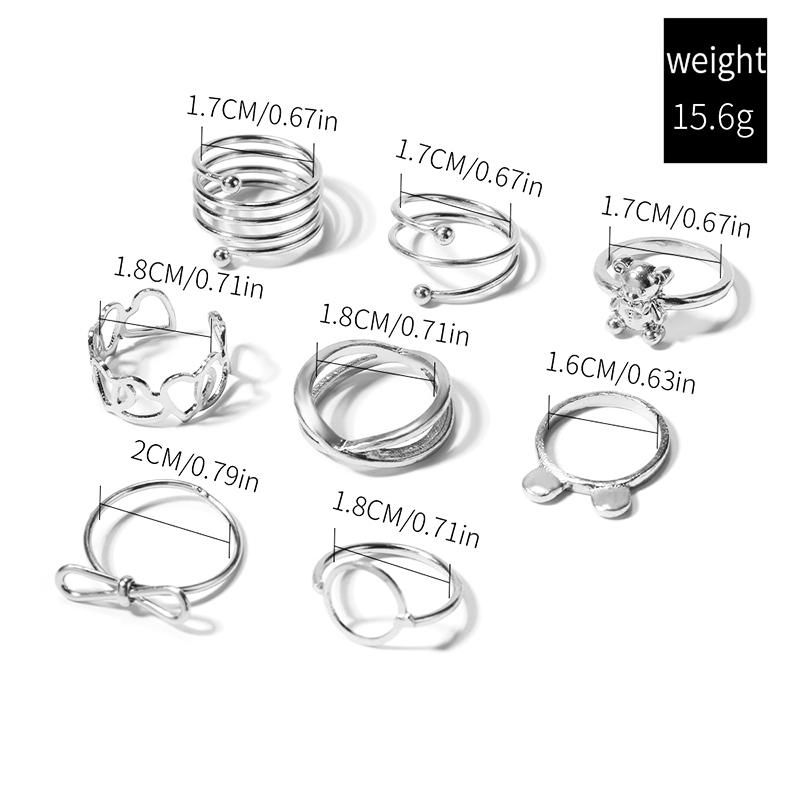 Simple Style Heart Shape Alloy Wholesale Open Rings display picture 2