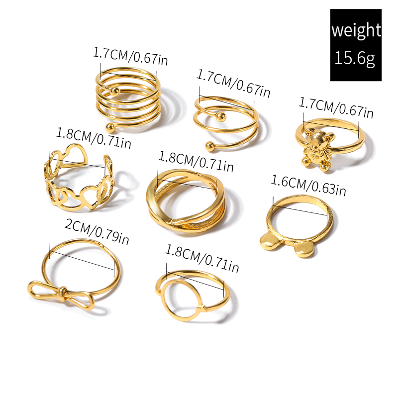 Simple Style Heart Shape Alloy Wholesale Open Rings display picture 4