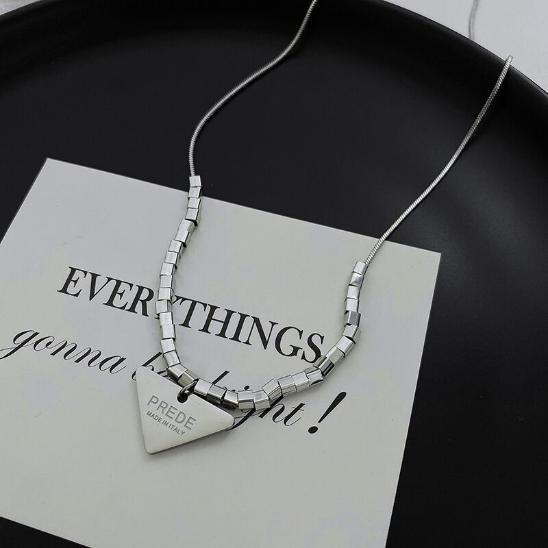 Casual Cool Style Triangle Stainless Steel Copper Pendant Necklace display picture 1