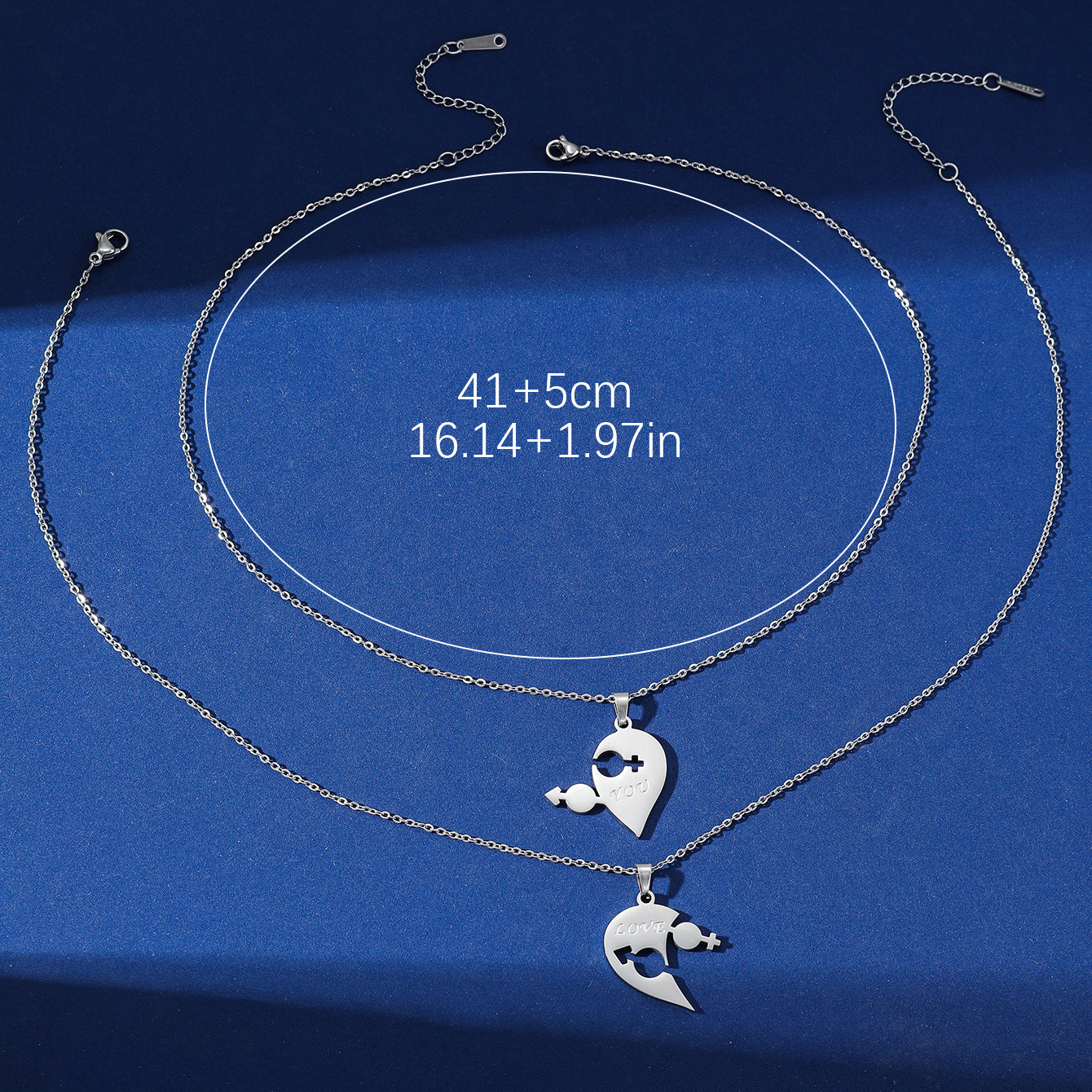 Wholesale Simple Style Heart Shape Stainless Steel Pendant Necklace display picture 3