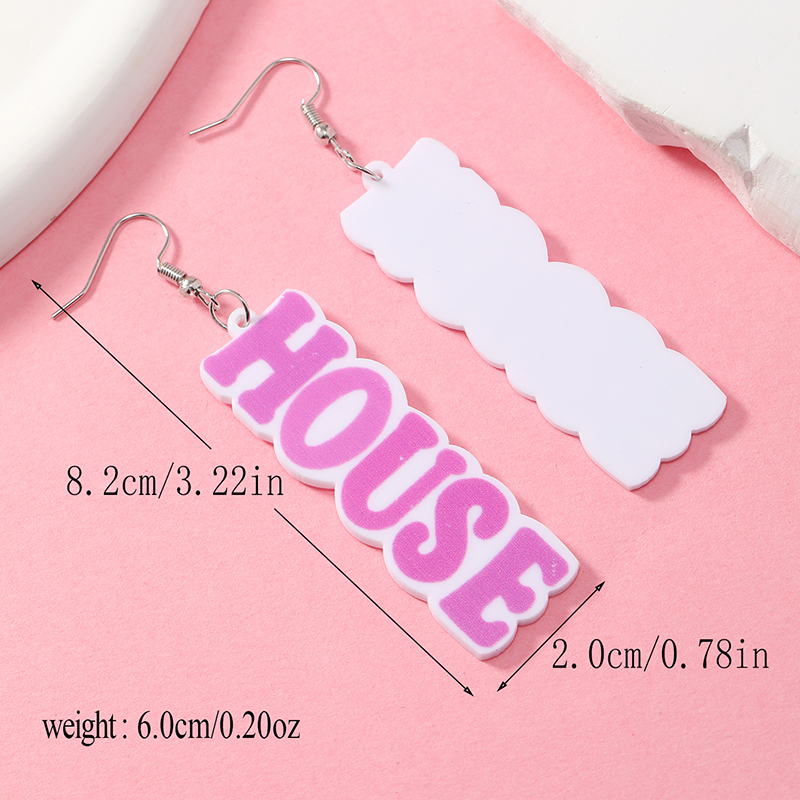 1 Pair Casual Elegant Vacation Letter Cake Arylic Drop Earrings display picture 22