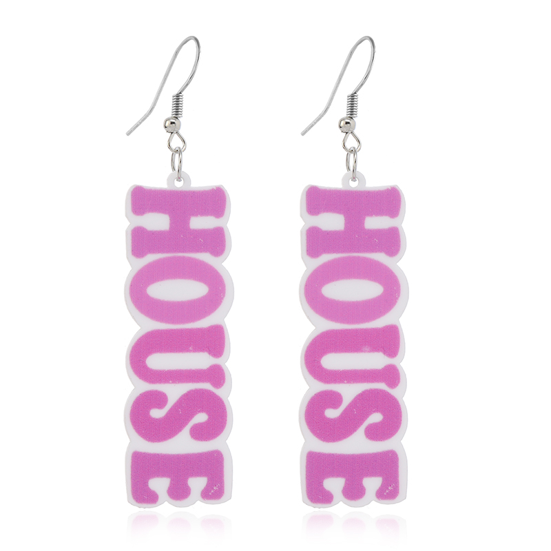 1 Pair Casual Elegant Vacation Letter Cake Arylic Drop Earrings display picture 23