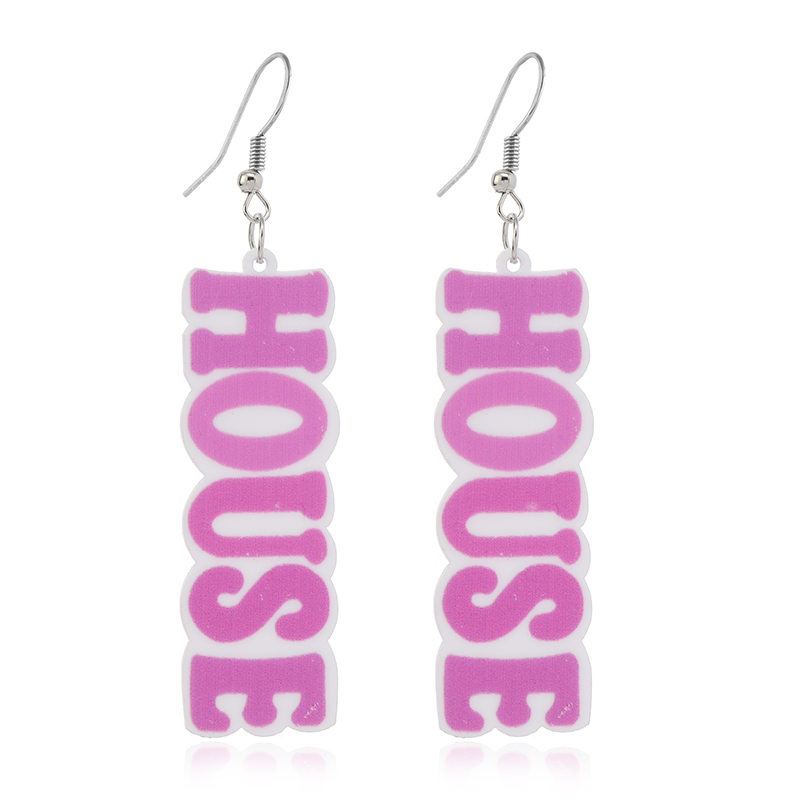 1 Par Casual Elegante Vacaciones Letra Pastel Arílico Pendientes De Gota display picture 23