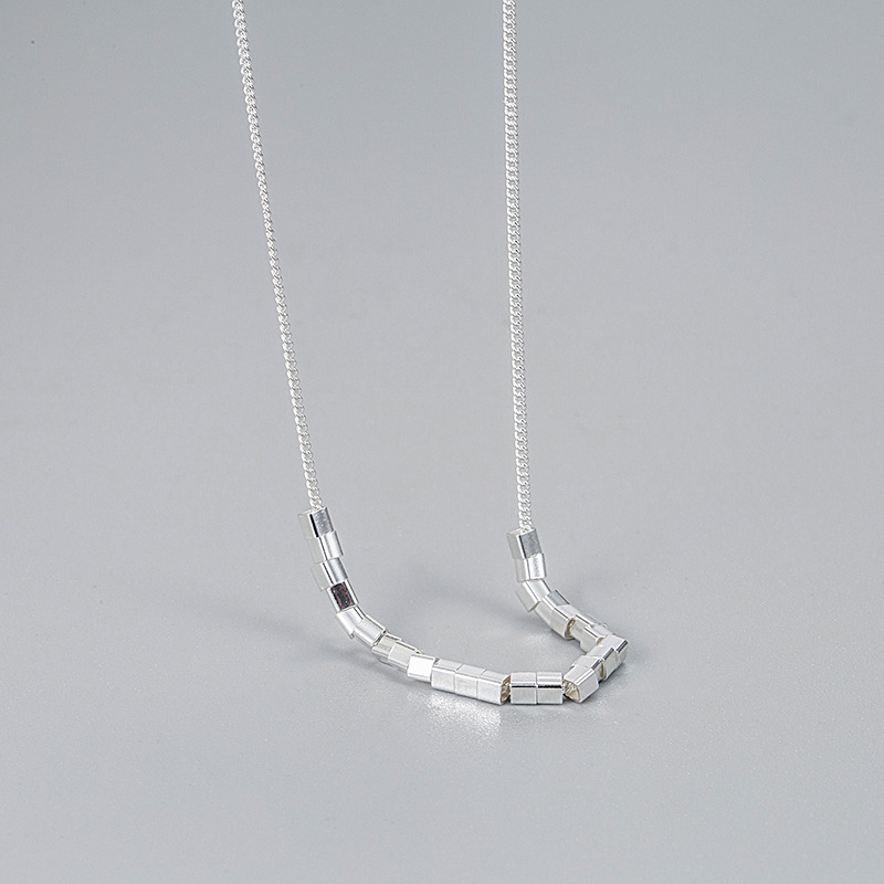 Ig Style Geometric Sterling Silver Necklace display picture 2