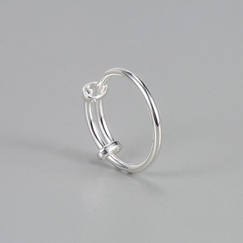 Ig Style Geometric Sterling Silver Rings display picture 1