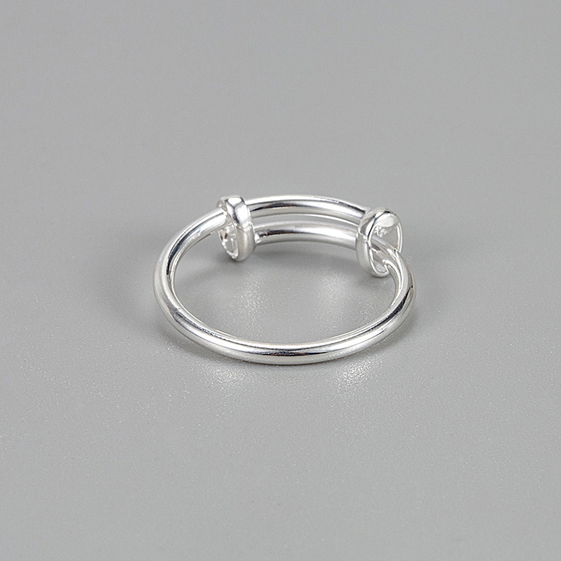 Ig Style Geometric Sterling Silver Rings display picture 2
